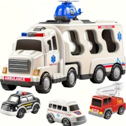 5-in-1 Emergency Rescue Vehicle Toy Set
